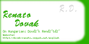 renato dovak business card